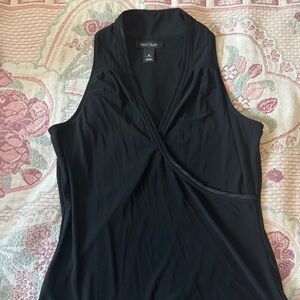 White House Black Market Elegant Black Sleeveless Top